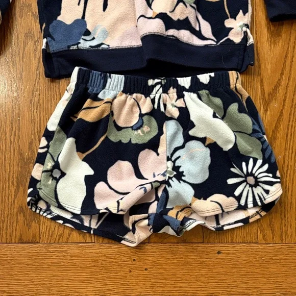 Carter's Floral Pajama Set - Navy and Pastel - Picture 2 of 4